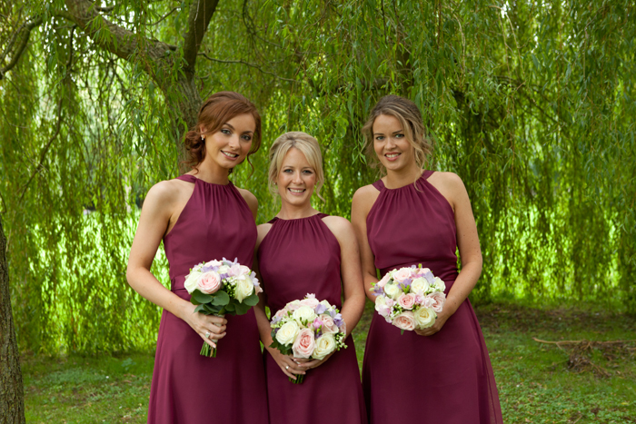raspberry bridesmaids dresses
